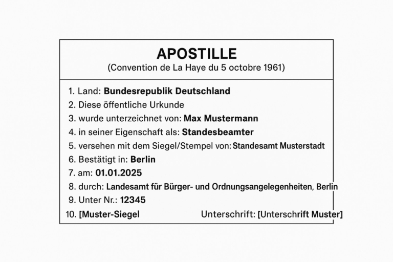Apostille KI-generiertes Muster